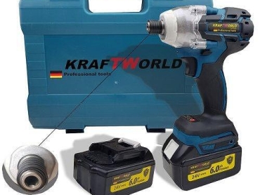 Безчетков Акумулаторен ударен винтоверт / Импакт KraftWorld 42V 8Ah 850 N/m